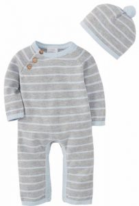 Mud Pie Blue Grey Knitted Gift Set