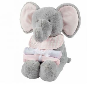 Mud Pie Pink Elephant Gift Set
