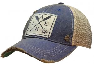 Vintage Life Distressed Trucker Hat: Lake Life $25.00
