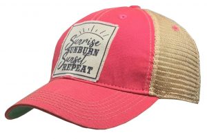 Vintage Life Distressed Trucker Hat: Sunrise Sunburn Sunset Repeat $25.00