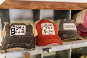 Vintage Life Distressed Trucker Hat: The Man, The Myth, The Legend, Sunshine, Wine & Besties, & Bad Hair Day $25.00 Each