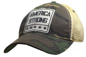 Vintage Life Distressed Trucker Hat: America Strong $25