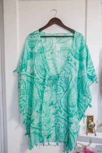Sabine Cover Up: Mint Paisley $38.00
